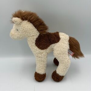 Plush Horse Stuffed Animal - Cream and Brown
